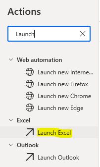 Launch Excel